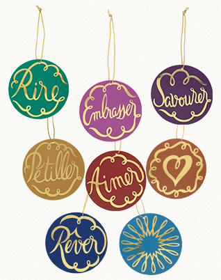 8 Resolutions ornaments