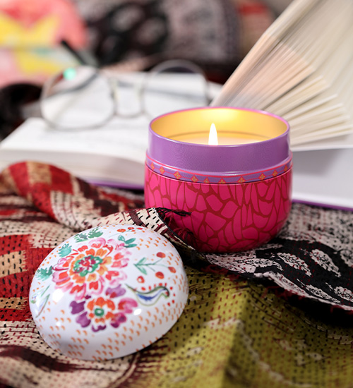 STAR&STER Love Bougies Parfumées Coffret Cadeau Femme Lot De 4 Bougies à La Cire De