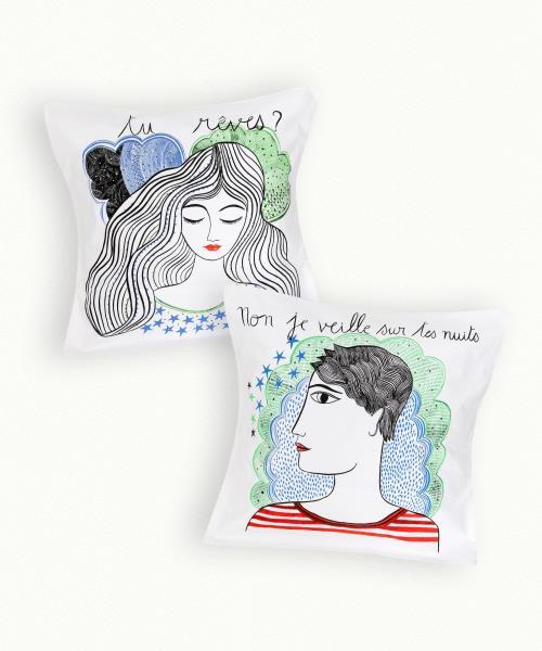 Set di 2 federe di cuscino Tu rêves?