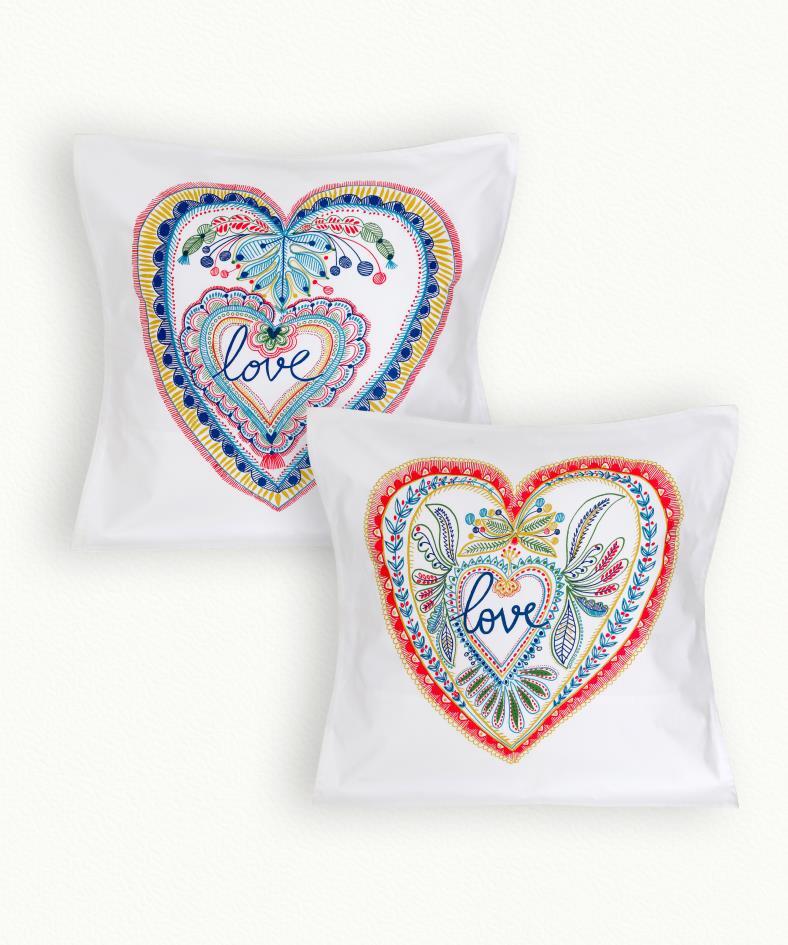 Set of 2 Love love Pillowcovers