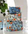 Trousse de toilette en coton imprimé Fleur d'Oranger