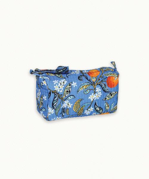 Trousse de toilette en coton imprimé Fleur d'Oranger
