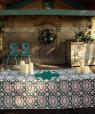 Nappe en coton rectangulaire Ornement Vert