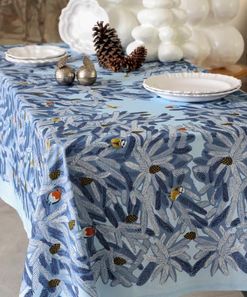 Nappe en coton Mésanges