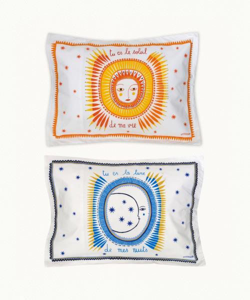 2er Set Kopfkissenbezüge Soleil de Minuit