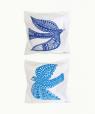 Set di 2 federe di cuscino Oiseaux d'Hiver