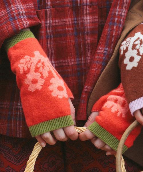 Handstulpen Fleurs d'Hiver