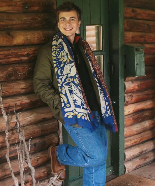 Scialle di lana Chiens de Traineaux