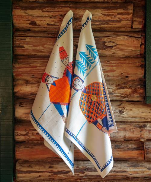 Lot de 2 Torchons Contes lapons