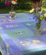 Nappe en coton Jardin Fantastique Bleu (160 x 160cm)