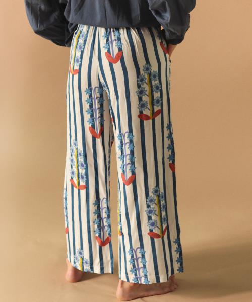 Pantaloni Gabriel con stampa Fleurs Imaginaires