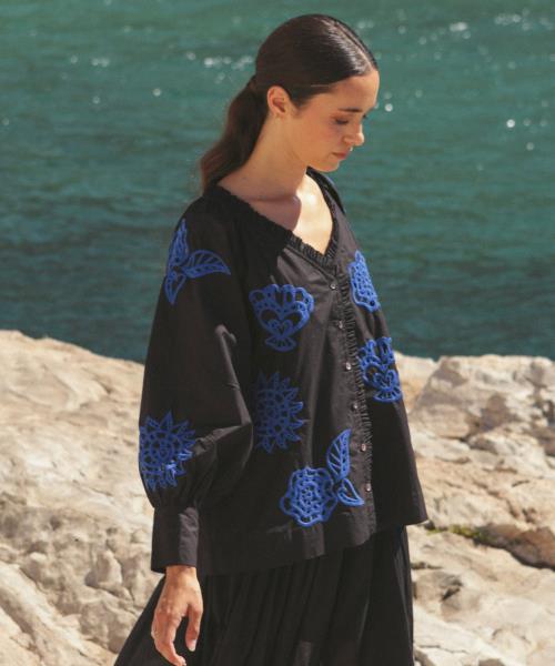 Blouse Julia en coton broderies Coup de Soleil