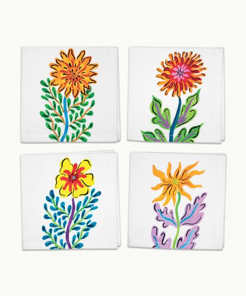 4 Servietten Jardin Fantastique