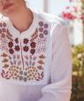 Blouse Doriane en gaze de coton broderie Mille Fleurs