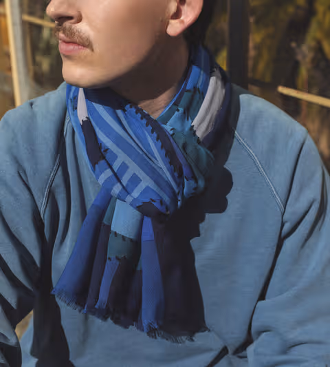 Cactus Magique wool shawl