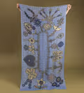 Grigris Fleuris wool shawl