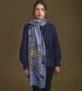 Grigris Fleuris wool shawl
