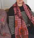 Grigris Fleuris wool shawl